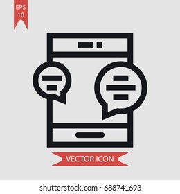 Smartphone vector icon, illustration symbol