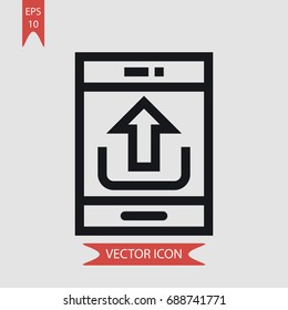 Smartphone vector icon, illustration symbol