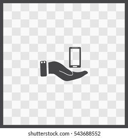 Smartphone vector icon. Isolated illustration. Business picture.