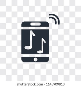 Smartphone vector icon isolated on transparent background, Smartphone logo concept