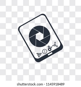 Smartphone vector icon isolated on transparent background, Smartphone logo concept