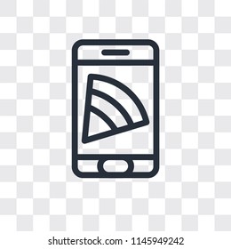 Smartphone vector icon isolated on transparent background, Smartphone logo concept