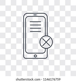 Smartphone vector icon isolated on transparent background, Smartphone logo concept