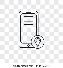 Smartphone vector icon isolated on transparent background, Smartphone logo concept