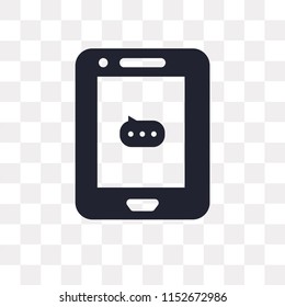 Smartphone vector icon isolated on transparent background, Smartphone logo concept