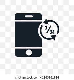 Smartphone vector icon isolated on transparent background, Smartphone logo concept