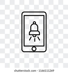 Smartphone vector icon isolated on transparent background, Smartphone logo concept