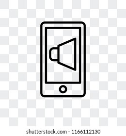 Smartphone vector icon isolated on transparent background, Smartphone logo concept