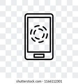 Smartphone vector icon isolated on transparent background, Smartphone logo concept