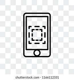 Smartphone vector icon isolated on transparent background, Smartphone logo concept