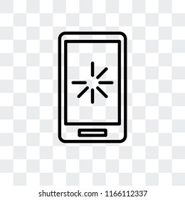 Smartphone vector icon isolated on transparent background, Smartphone logo concept
