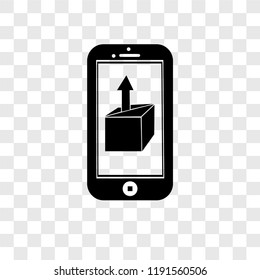 Smartphone vector icon isolated on transparent background, Smartphone transparency logo concept