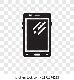 Smartphone vector icon isolated on transparent background, Smartphone transparency logo concept