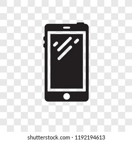 Smartphone vector icon isolated on transparent background, Smartphone transparency logo concept