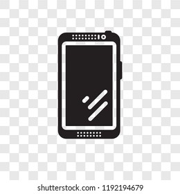 Smartphone vector icon isolated on transparent background, Smartphone transparency logo concept
