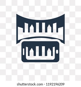Smartphone vector icon isolated on transparent background, Smartphone transparency concept can be used web and mobile