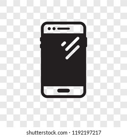 Smartphone vector icon isolated on transparent background, Smartphone transparency logo concept
