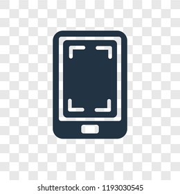 Smartphone vector icon isolated on transparent background, Smartphone transparency logo concept