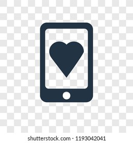 Smartphone vector icon isolated on transparent background, Smartphone transparency logo concept