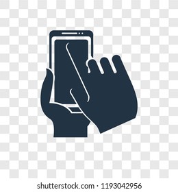 Smartphone vector icon isolated on transparent background, Smartphone transparency logo concept