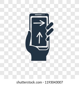 Smartphone vector icon isolated on transparent background, Smartphone transparency logo concept