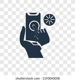 Smartphone vector icon isolated on transparent background, Smartphone transparency logo concept