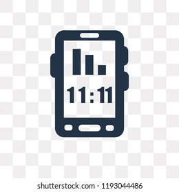 Smartphone vector icon isolated on transparent background, Smartphone transparency concept can be used web and mobile