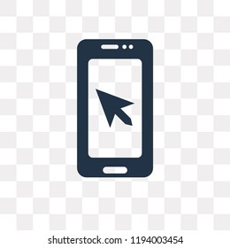 Smartphone vector icon isolated on transparent background, Smartphone transparency concept can be used web and mobile