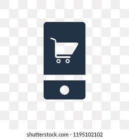 Smartphone vector icon isolated on transparent background, Smartphone transparency concept can be used web and mobile