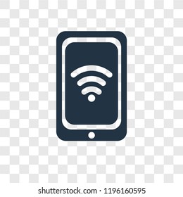 Smartphone vector icon isolated on transparent background, Smartphone transparency logo concept