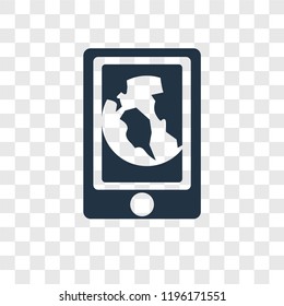Smartphone vector icon isolated on transparent background, Smartphone transparency logo concept