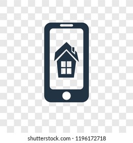 Smartphone vector icon isolated on transparent background, Smartphone transparency logo concept