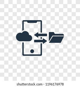 Smartphone vector icon isolated on transparent background, Smartphone transparency logo concept