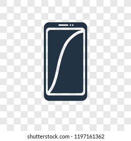 Smartphone vector icon isolated on transparent background, Smartphone transparency logo concept