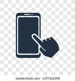 Smartphone vector icon isolated on transparent background, Smartphone transparency logo concept