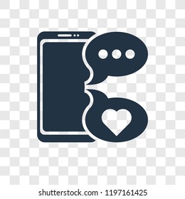 Smartphone vector icon isolated on transparent background, Smartphone transparency logo concept