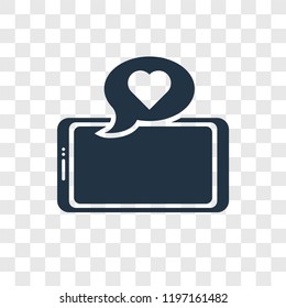 Smartphone vector icon isolated on transparent background, Smartphone transparency logo concept