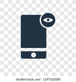 Smartphone vector icon isolated on transparent background, Smartphone transparency logo concept