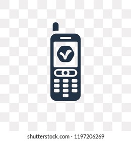 Smartphone vector icon isolated on transparent background, Smartphone transparency concept can be used web and mobile