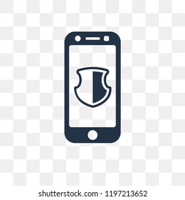 Smartphone vector icon isolated on transparent background, Smartphone transparency concept can be used web and mobile
