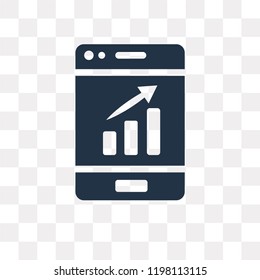 Smartphone vector icon isolated on transparent background, Smartphone transparency concept can be used web and mobile