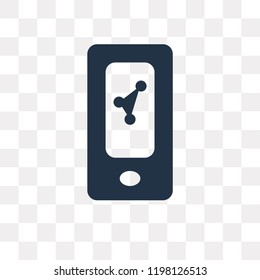 Smartphone vector icon isolated on transparent background, Smartphone transparency concept can be used web and mobile