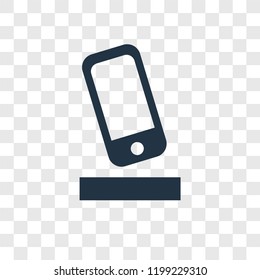 Smartphone vector icon isolated on transparent background, Smartphone transparency logo concept