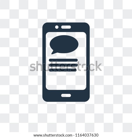 Smartphone vector icon isolated on transparent background, Smartphone logo concept