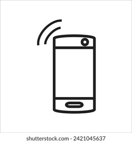 smartphone vector icon line template