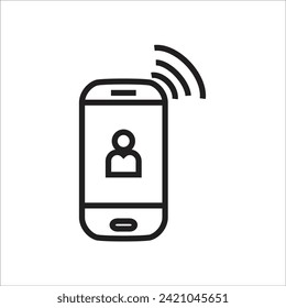 smartphone vector icon line template