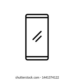 Smartphone vector icon. Linear mobile phone illustration.
