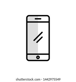 Smartphone vector icon. Linear mobile phone illustration.