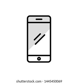Smartphone vector icon. Linear mobile phone illustration.