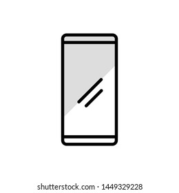 Smartphone vector icon. Linear mobile phone illustration.